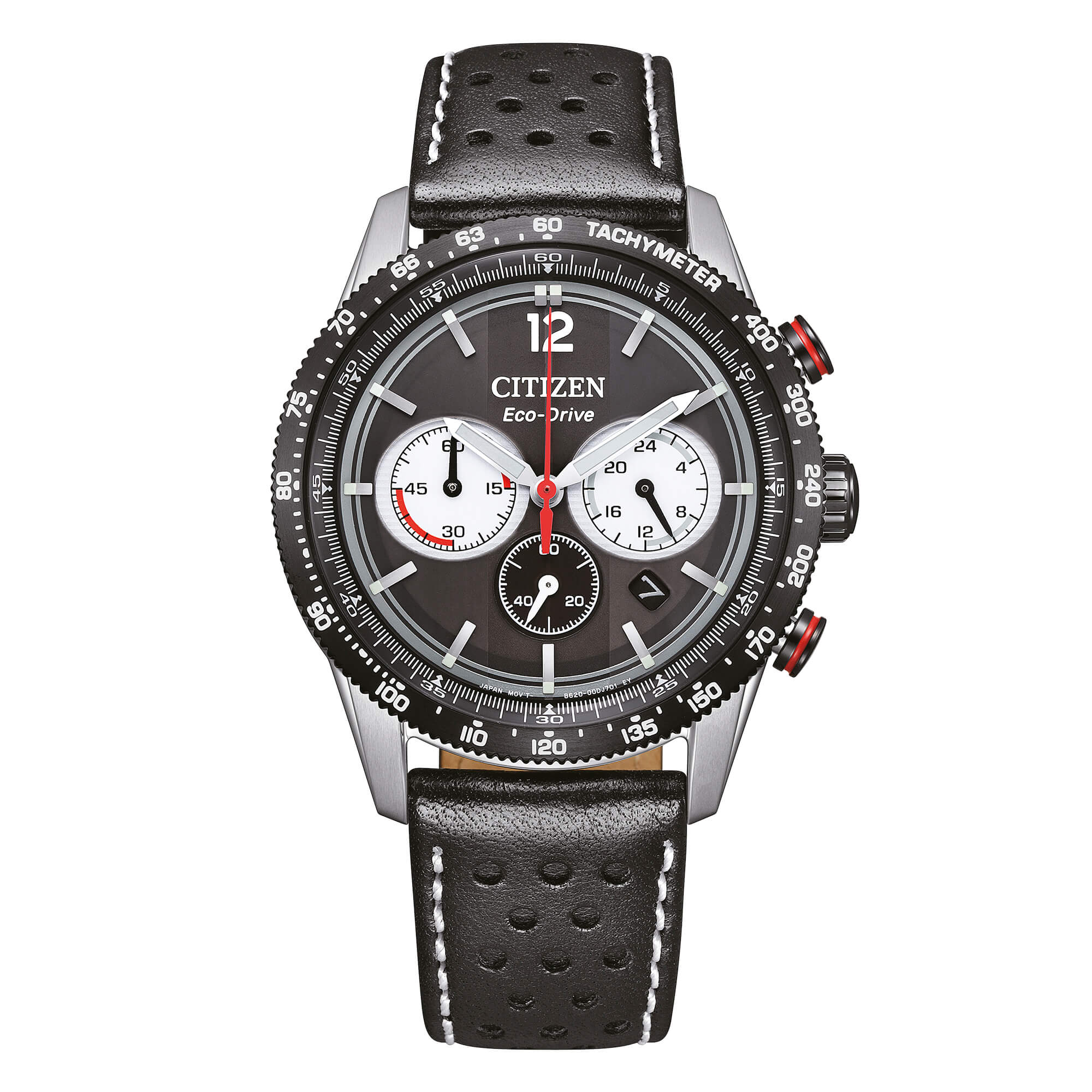 Orologio Uomo Citizen Nero Racing Eco-Drive Cronografo Acciaio CA4717-06E