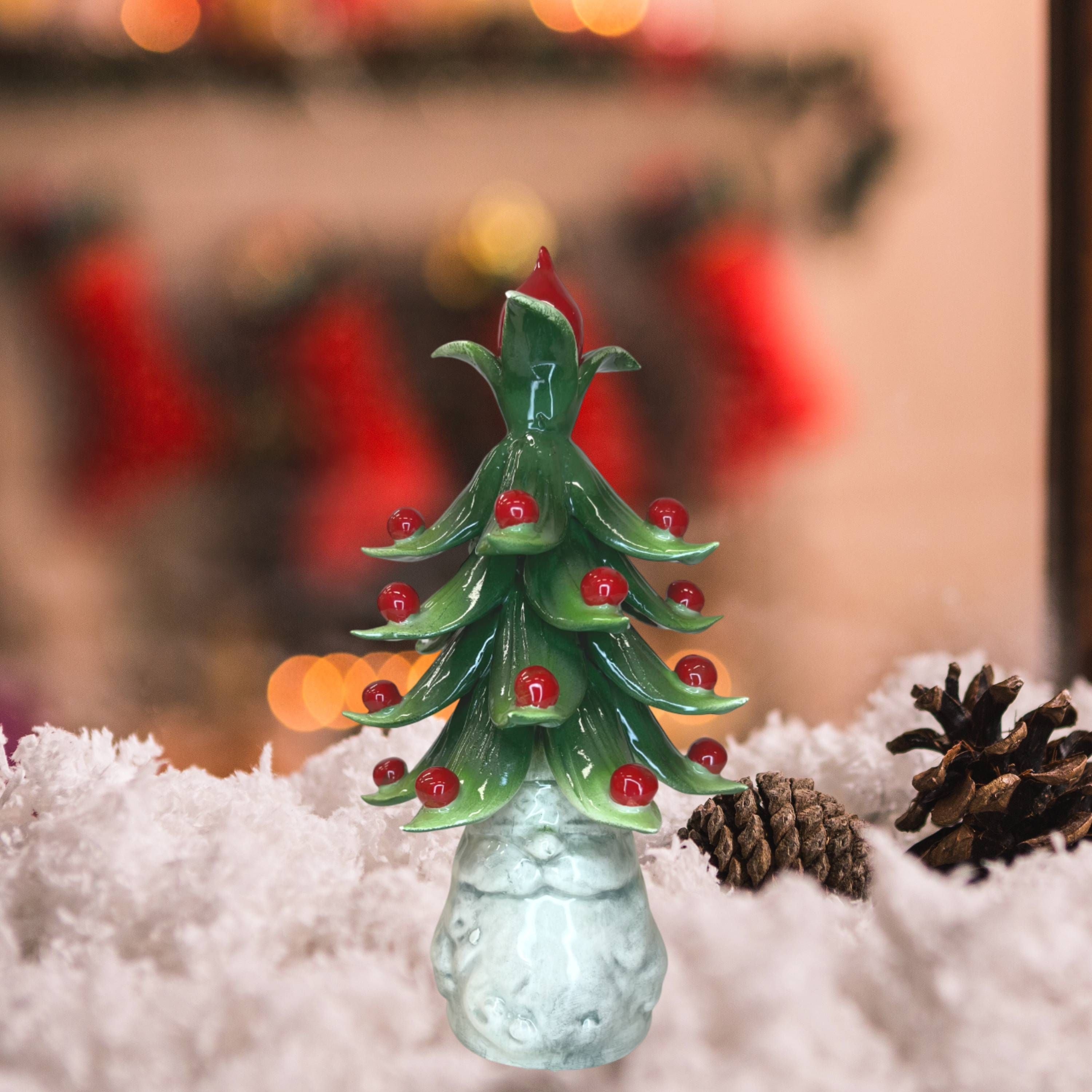 Gnomo Albero di Natale Capodimonte Grigio Bocciolo 22 cm CAP2