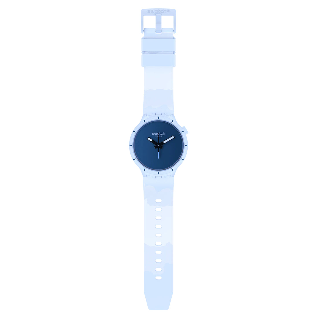 Orologio Uomo Swatch Big Bold Bioceramic Artic Blue Quarzo Solo Tempo SB03N102