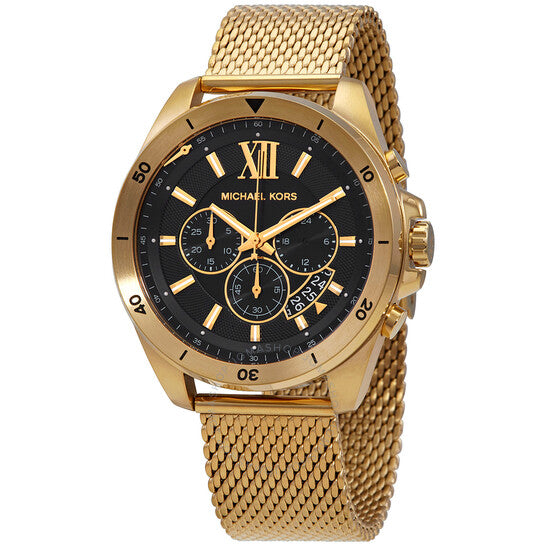 Orologio Uomo Michael Kors Acciaio Dorato Nero Quarzo Cronografo MK8867