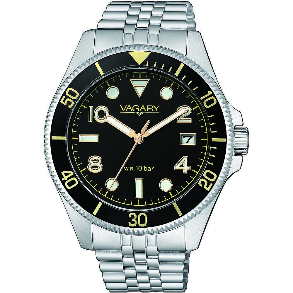 Orologio uomo solo tempo Vagary By Citizen Acqua cinturino jubilee VD5-015-55