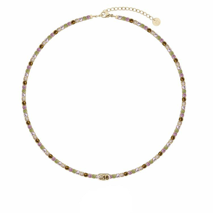 Collana Donna Liujo Tennis Acciaio Zirconi Multicolor LJ3211