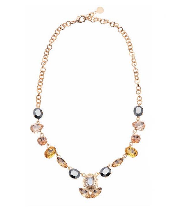 Collana Donna Ottaviani Cristalli Multicolor Placcata Oro 501312C