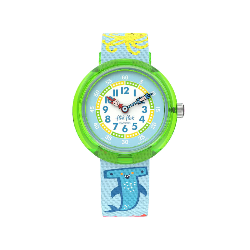 Special Box Orologio Bambino Swatch Flik Flak Color In Neon ZFBNP232