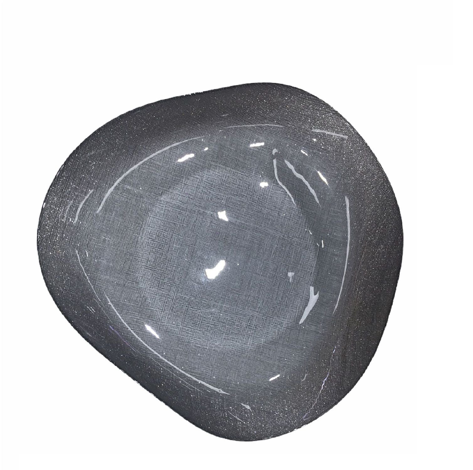 Centrotavola cristallo Onlylux Nicchio centro tavola glitter argento cm40 OL02316