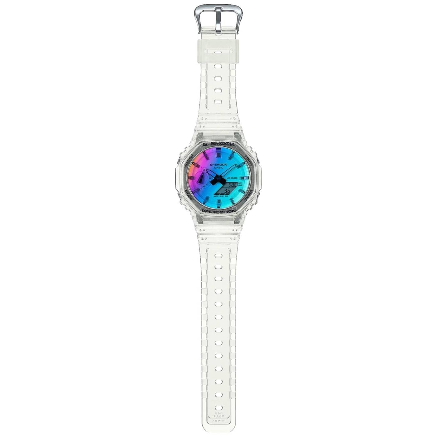 Orologio Uomo Casio G-Shock Multicolore Trasparente GA-2100SRS-7AER