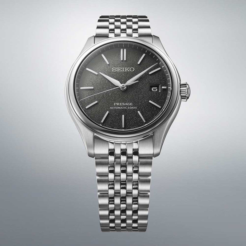 Orologio Uomo Seiko Presage Automatico Verde Seta Acciaio Data SPB465J1