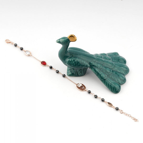 Bracciale Donna Cameo Italiano Argento 925 Argento Rosè Pietre BC16-R