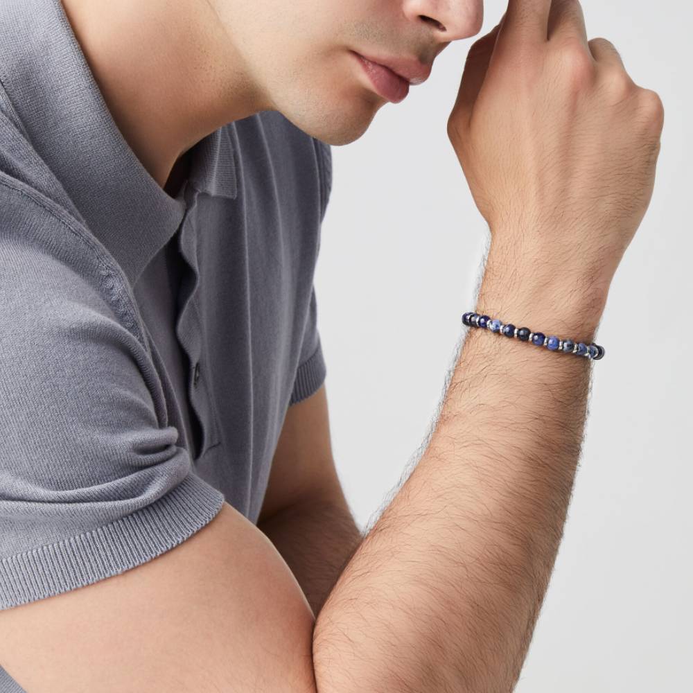 Bracciale Uomo Giovanni Raspini Tango Argento 925 Sodalite Blu 12217L