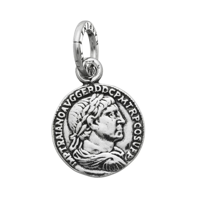 Charm Unisex Giovanni Raspini Argento 925 Moneta Imperatore Piccola Fatta A Mano 06900