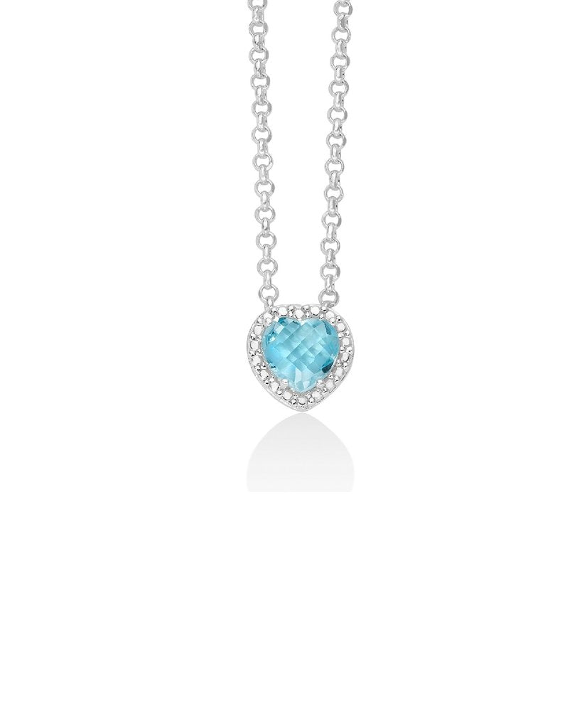 Collana Donna Miluna Argento 925 e topazio azzurro cuore CLD4367