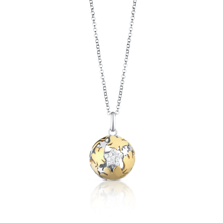 Collana Donna Chiama Angeli Roberto Giannotti  Argento 925 Stelle Zirconi SFA143