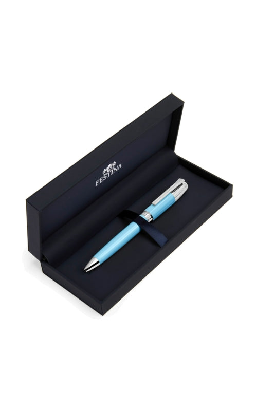Penna Uomo Festina Acciaio Celeste Logo Biro FSN3874/M
