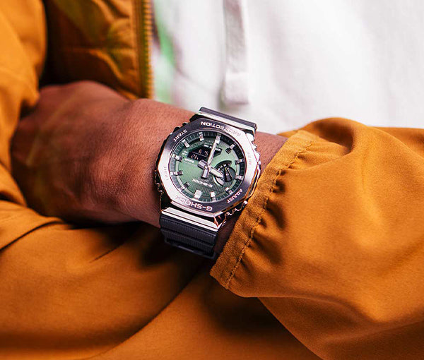 Orologio Uomo Casio G-SHOCK Acciaio Verde Nero GBM-2100A-1A3ER