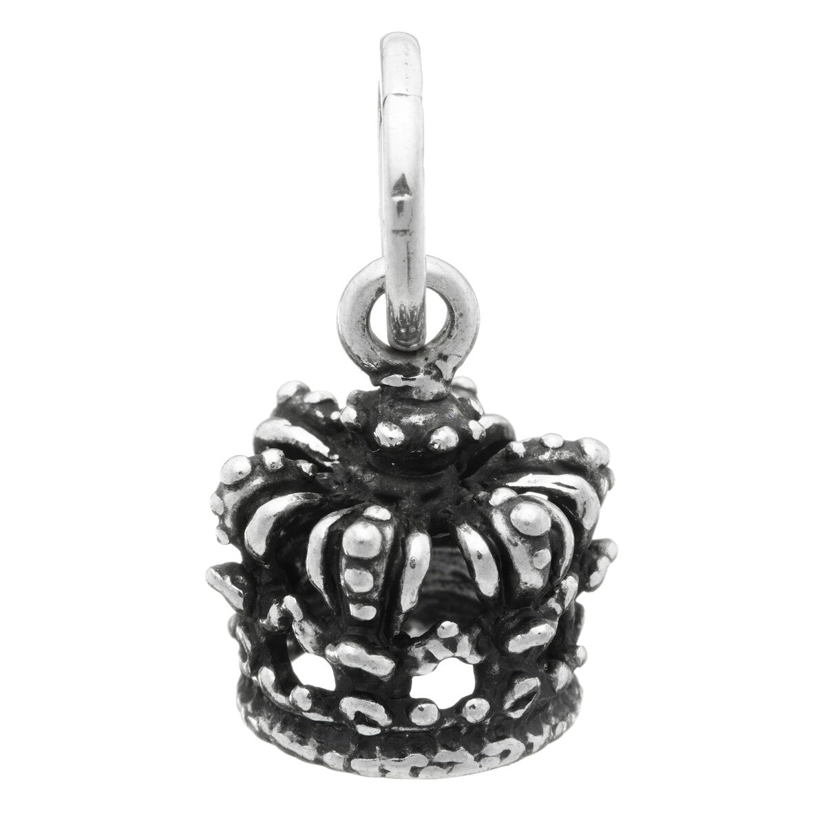 Charm Donna Giovanni Raspini Argento 925 Corona Piccola Realizzata A Mano 07943