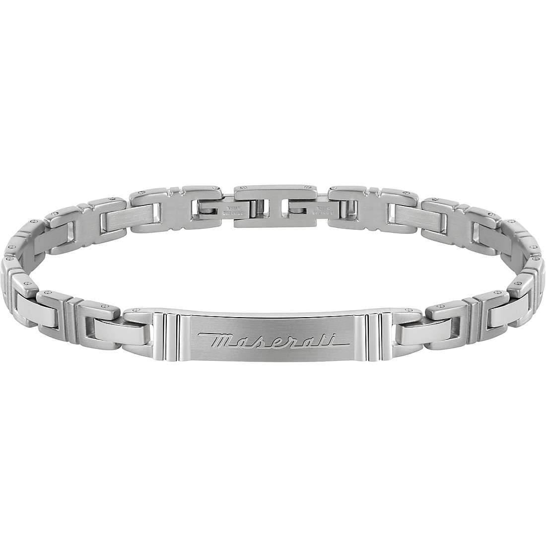 Bracciale Uomo Acciaio Maserati Centrale Semirigido Satinato JM218AMF03