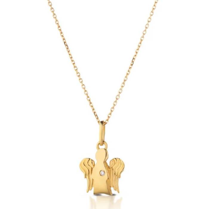 Collana Donna Roberto Giannotti Oro 9 kt Angelo Diamante NKT264