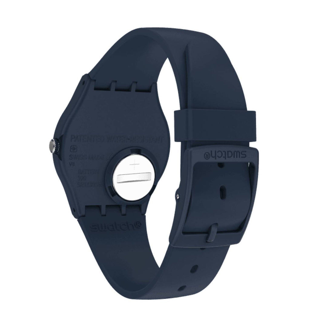 Orologio Uomo Bioplastica Swatch Quarzo Bianco Blu Solo Tempo Gent SO28N101