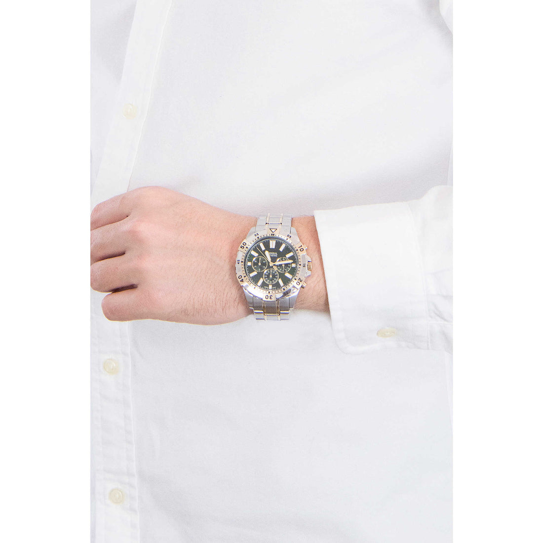 Orologio Uomo Fossil Acciaio Quarzo Solo Tempo Verde FS5622