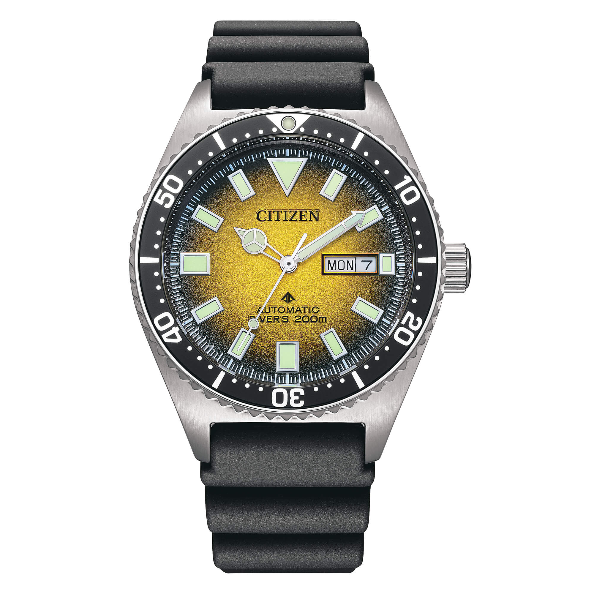 Orologio Uomo Citizen Promaster Automatico Gomma Nero Giallo Acciaio NY0120-01X