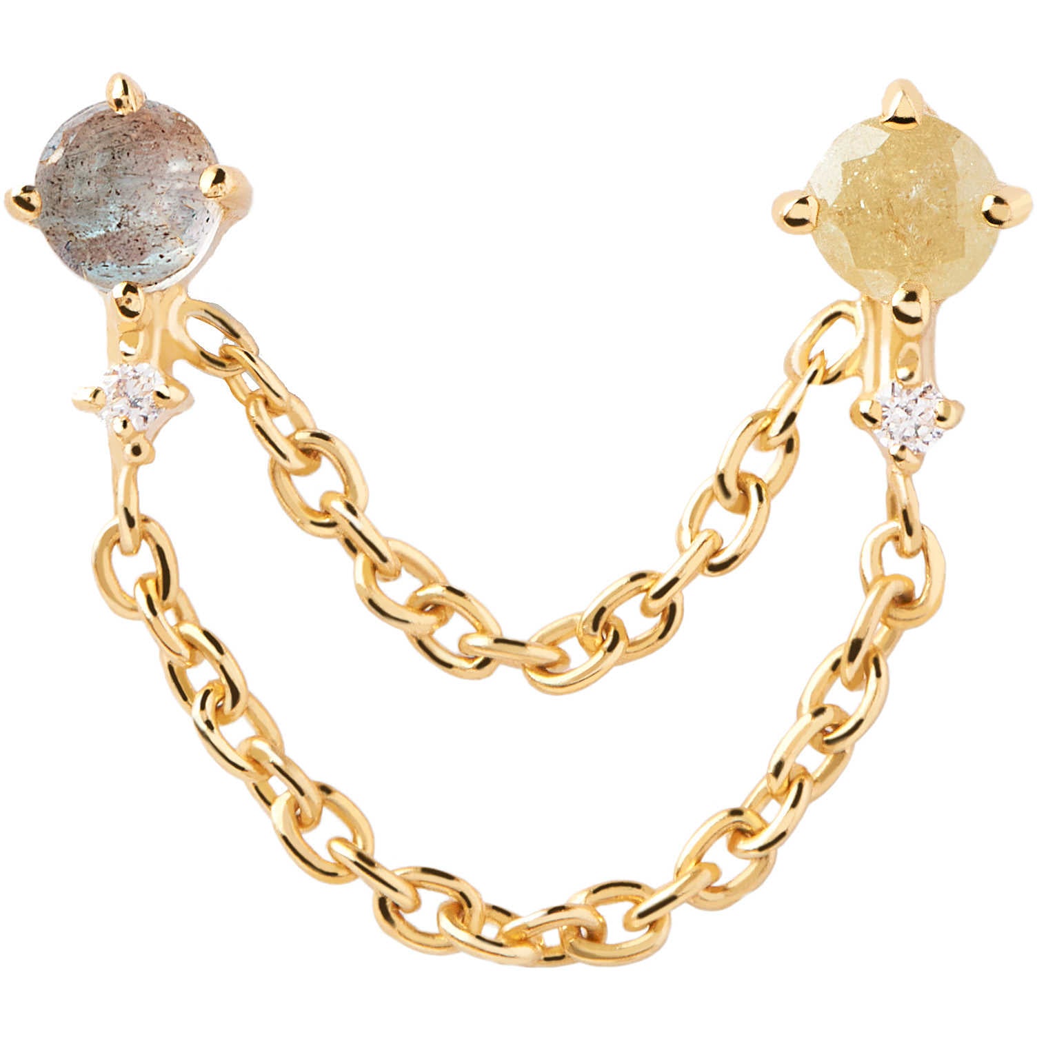 Orecchini Donna PDPaola Argento Dorato 925 Zirconi Colorati AR01-600-U
