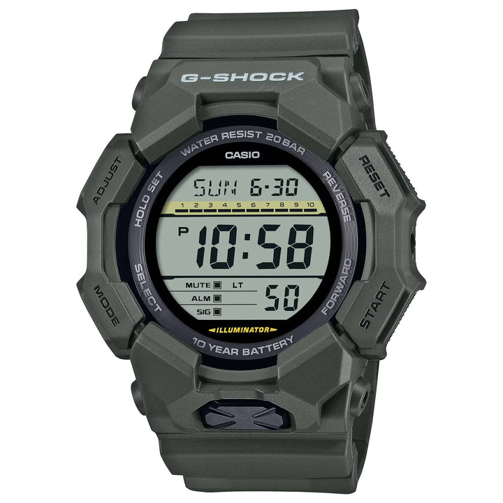 Orologio Uomo Casio G-SHOCK Verde Militare Digitale 10 Anni Batteria GA-010-3ER