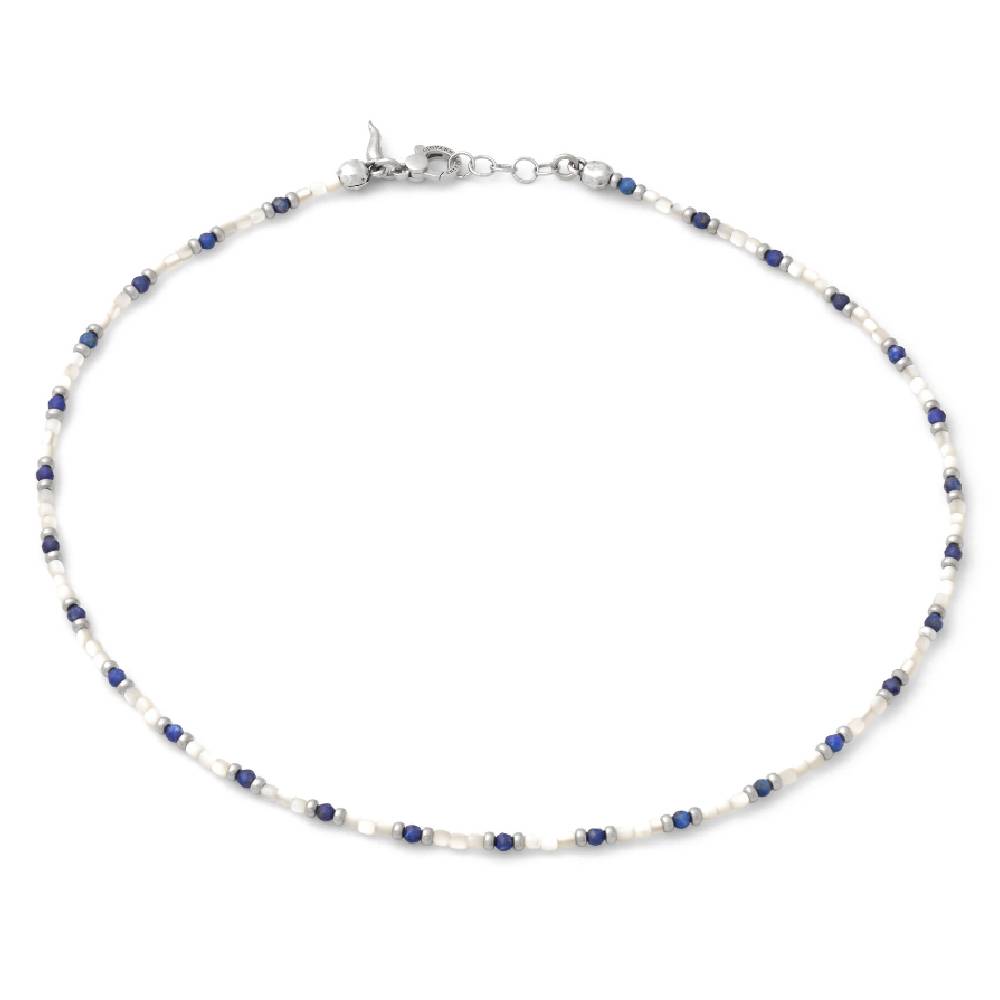 Collana Uomo Giovanni Raspini Argento 925 Girocollo Madreperla Lapislazzuli 12222