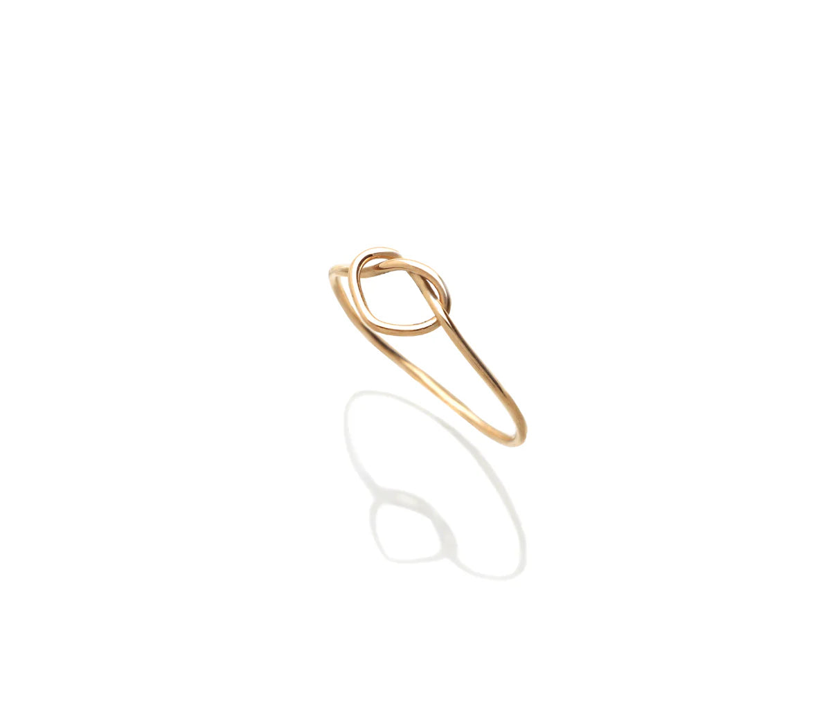 Anello Donna Cupido Filo D'Amore Cuoricino Annodato Oro Giallo 9 KT Mis 12 AN254G