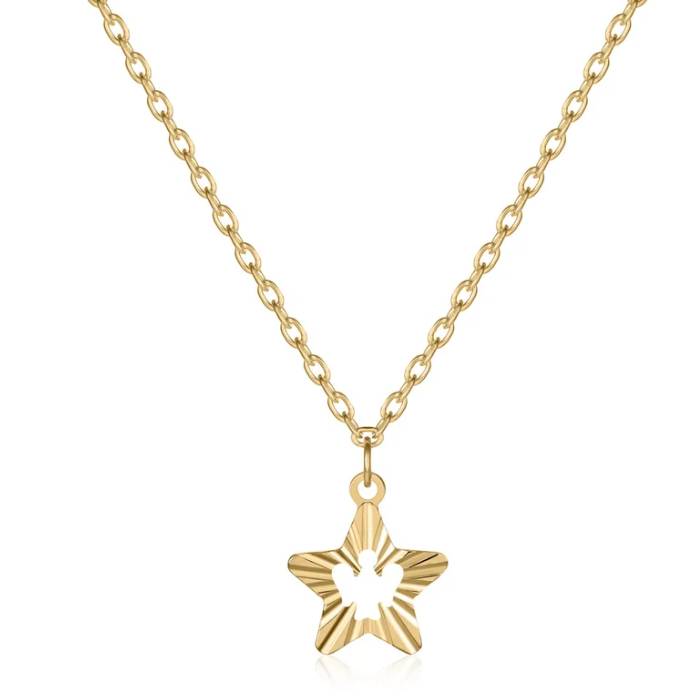 Collana Donna Roberto Giannotti Oro 9 Kt Stella Angelo Traforato NKT396