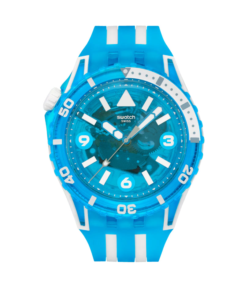Orologio Unisex Swatch SCUBAQUA BLUE FIRE Neon SSCU09S100