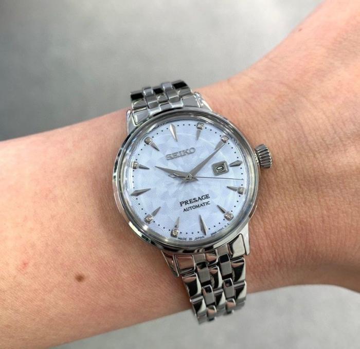 Orologio Donna Seiko Presage Automatico Diamanti Cocktail Sky Diving SRE007J1