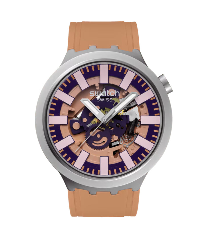 Orologio Unisex Swatch Terracotta Tide Acciaio Gomma SB07S119