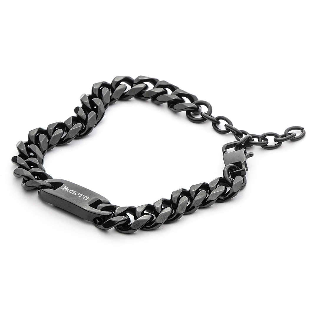 Bracciale Uomo 4US Cesare Paciotti Acciaio A Catena Pvd Nero 4UBR4493