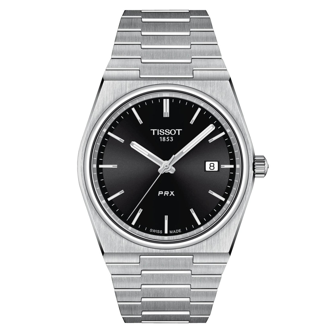 Orologio Uomo Tissot PRX T-CLASSIC Solo Tempo Acciaio Data Quarzo Acciaio Satin