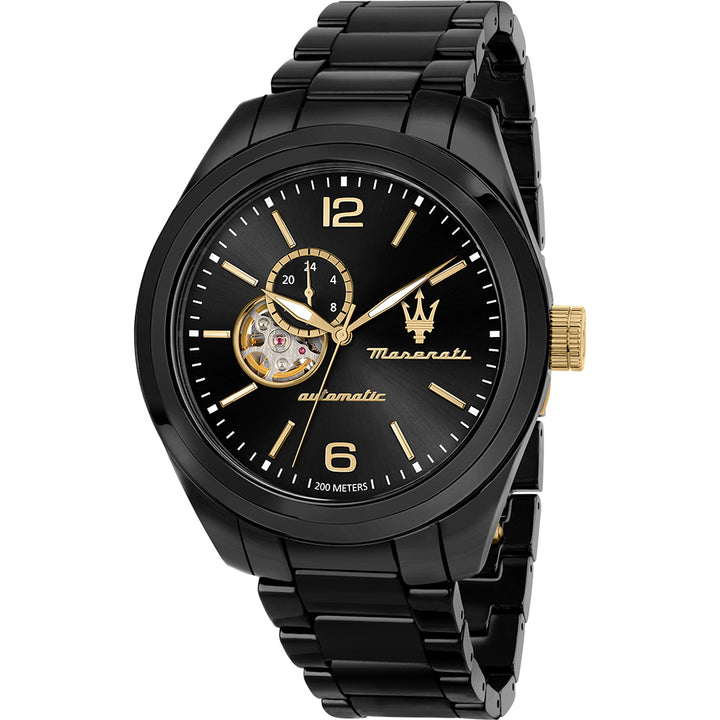 Orologio Uomo Maserati Automatico Solo Tempo Ceramica Nera Dorato R8823150001
