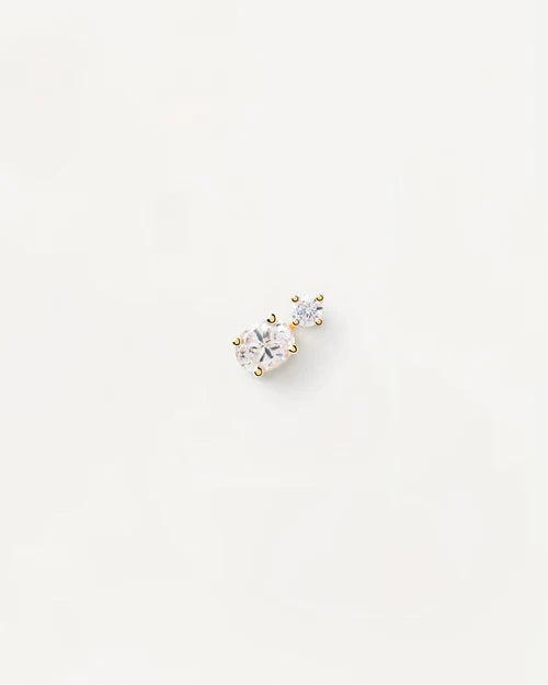 Orecchino Singolo Donna PDPaola Argento Dorato 925 Punto Luce Zircone PG01-741-U