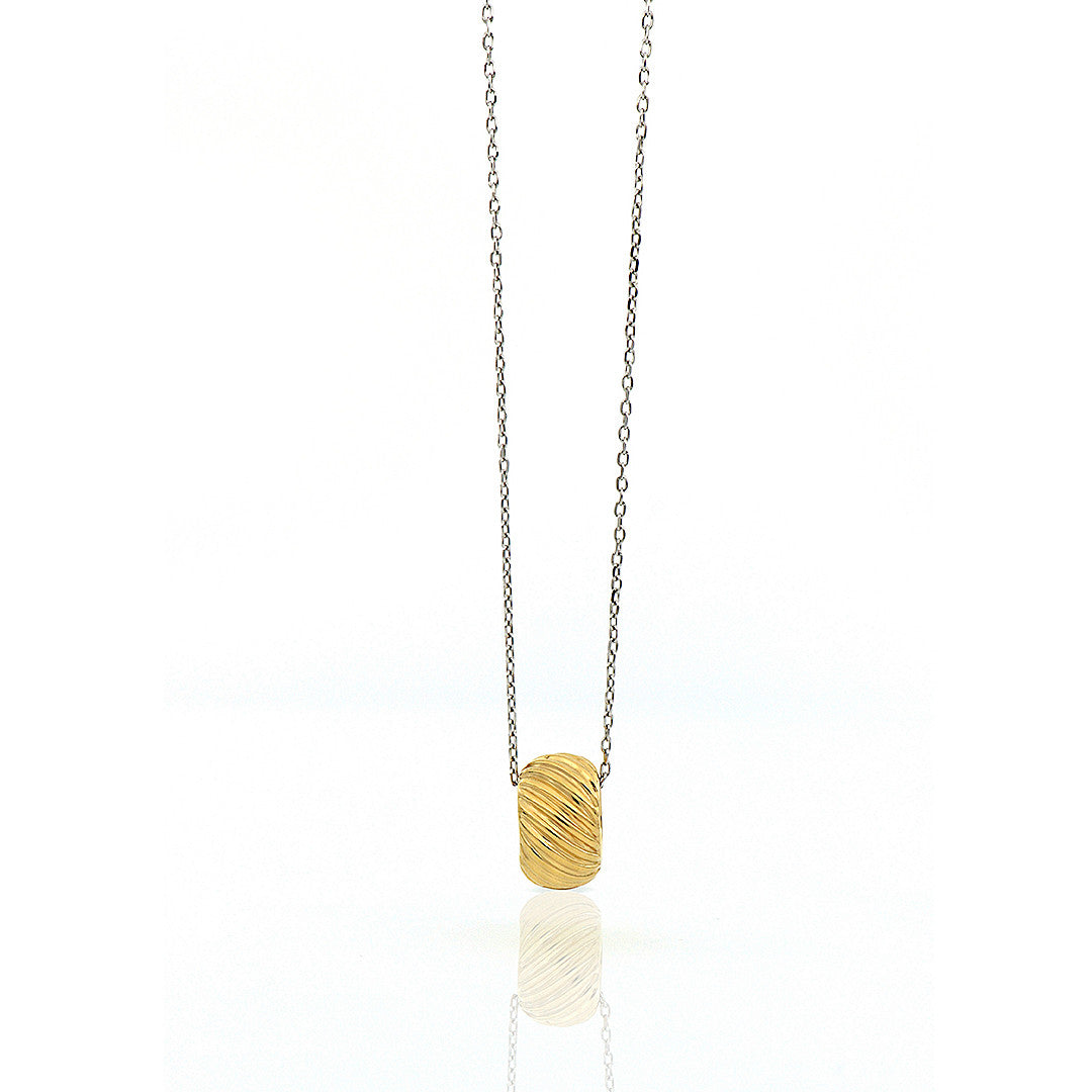 Collana Donna Unoaerre  Argento Bicolore 925 Con Pendente A Vortice 504566