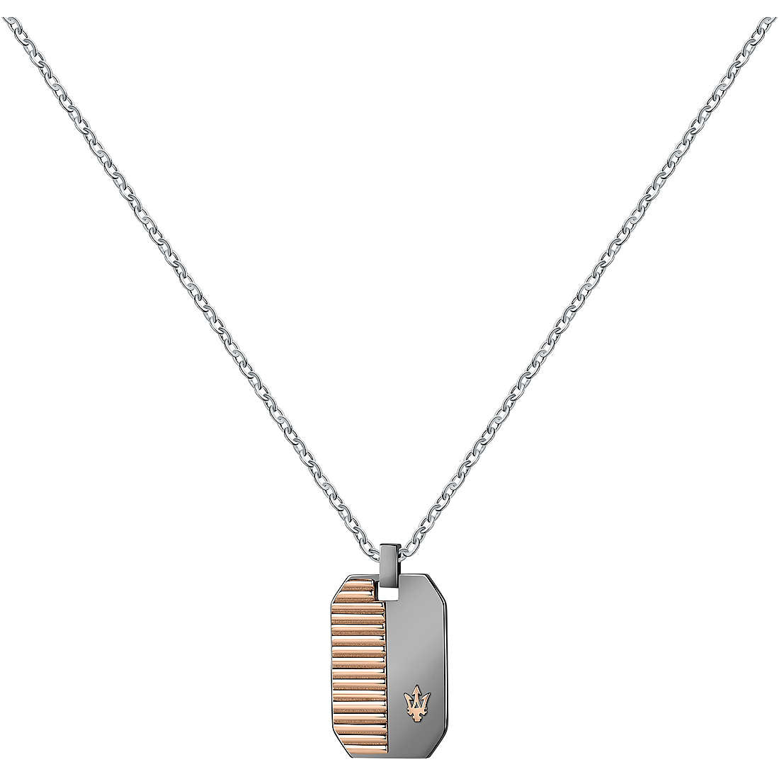 Collana Uomo Maserati Acciaio Colore Rose Gold Canna Di Fucile JM222AVD01