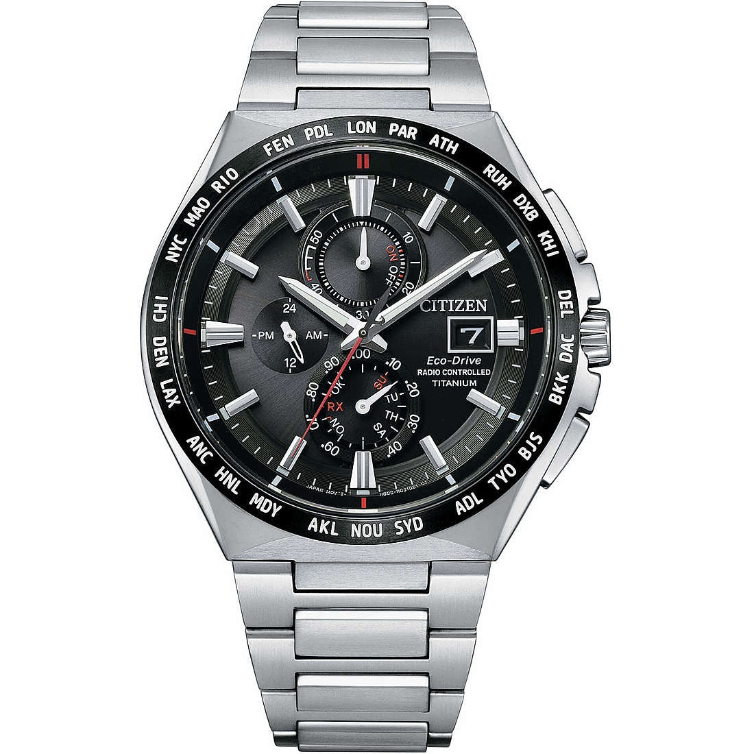 Orologio Uomo Citizen Titanio Radio Controllato Cronografo Eco Drive AT8234-85E