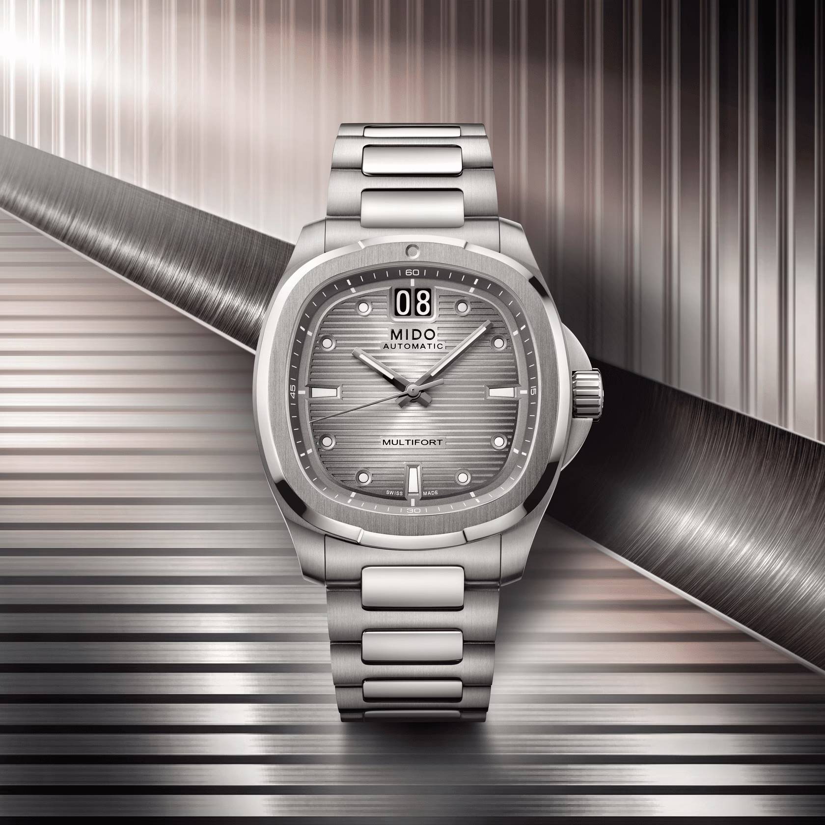 Orologio Uomo Mido Automatico Multifort TV Gran Data Titanio M0495264408100