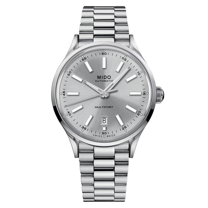 Orologio Uomo Mido Patrimony Powerwind Multifort Argentè M040407110310