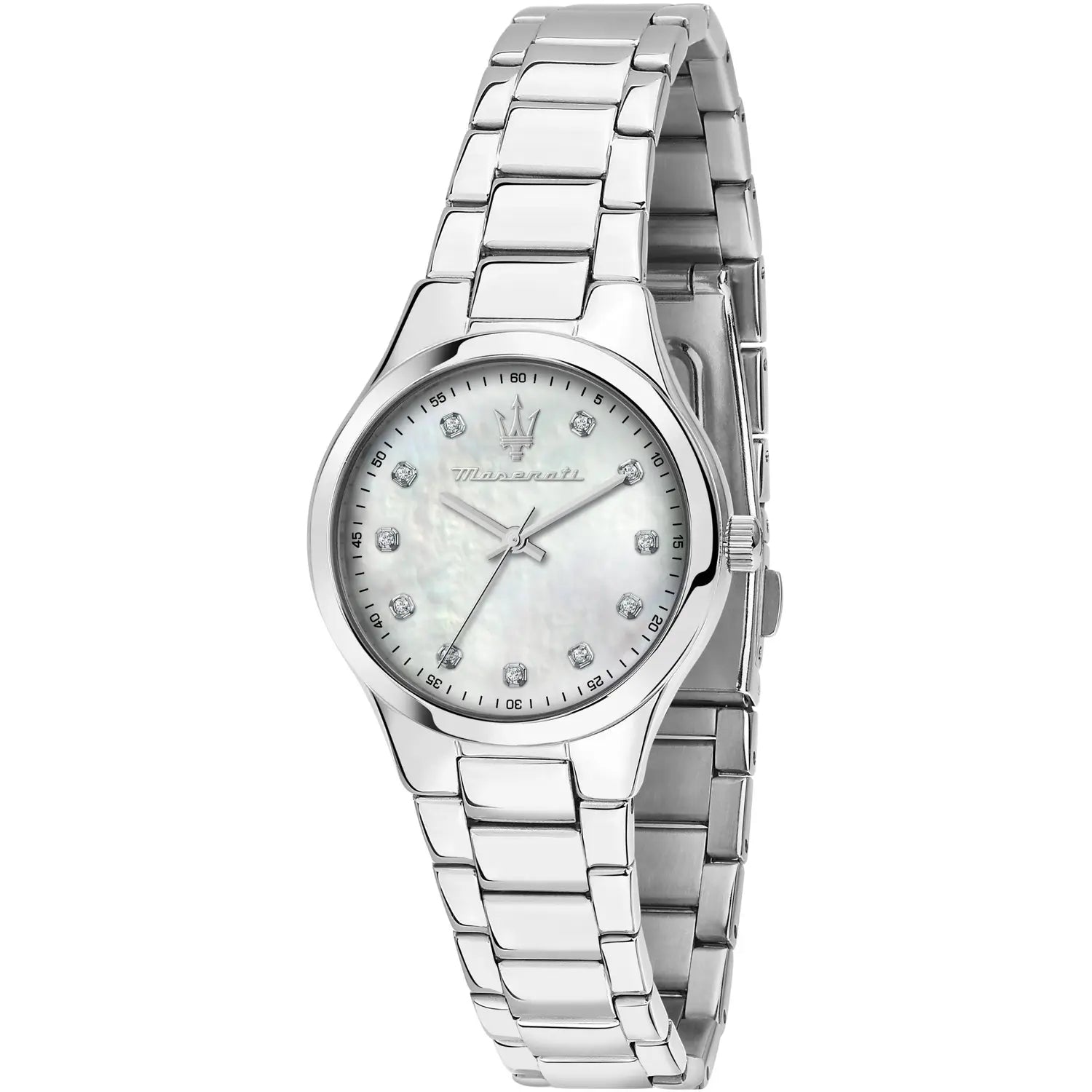 Orologio Donna Maserati Acciaio Madre Perla Quarzo Solo Tempo Zirconi R8853151504