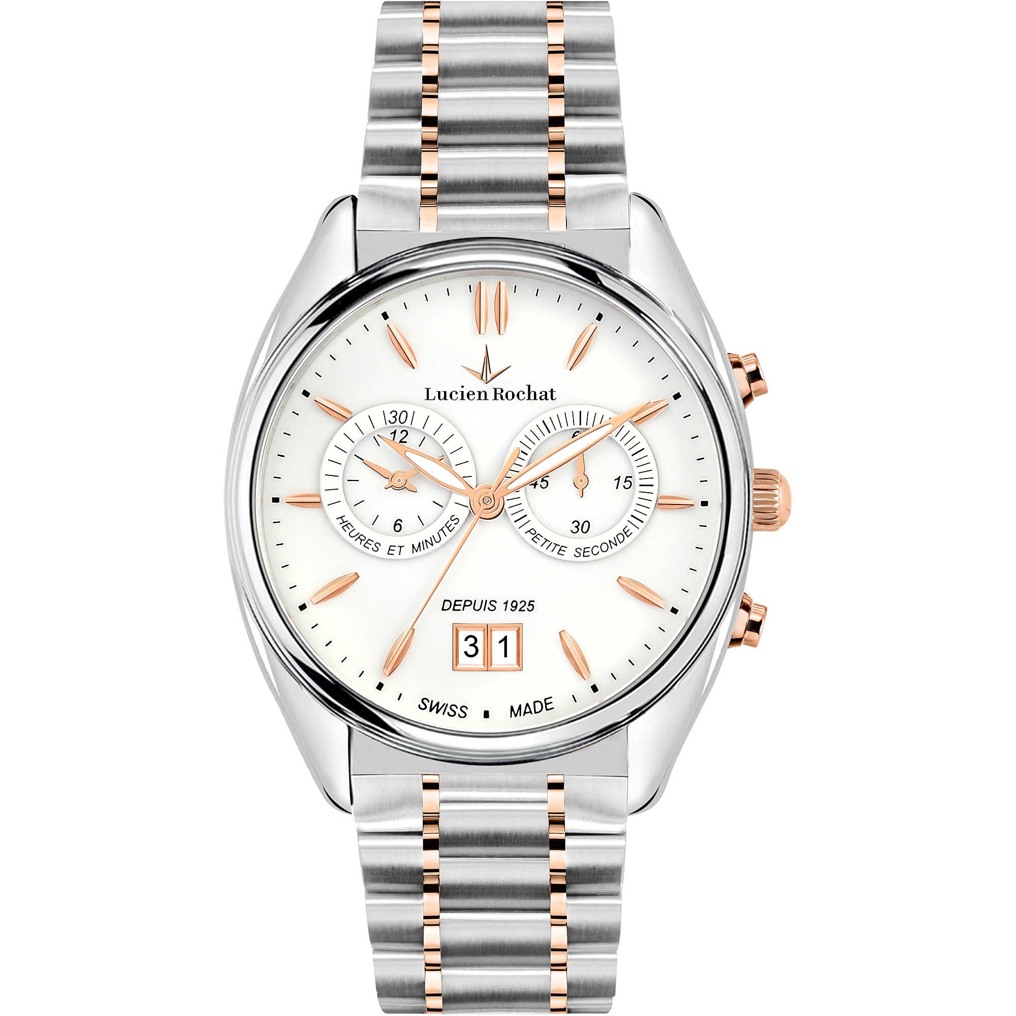 Orologio Uomo Lucien Rochat Acciaio Bicolore Quarzo Cronografo Gran Data R0473610004