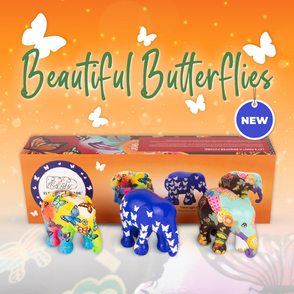 Scultura Elephant Parade Onlylux Beautiful Butterflies 8858831270763