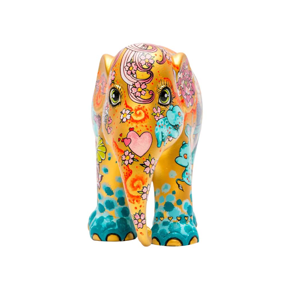 Scultura Elefante OnlyLux Stay Gold 10 cm Resina Dipinto A Mano 8858831246287