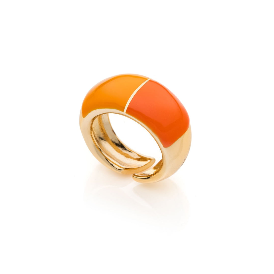 Anello Donna Unoaerre Bronzo Dorato Con Smalto Arancio 525637