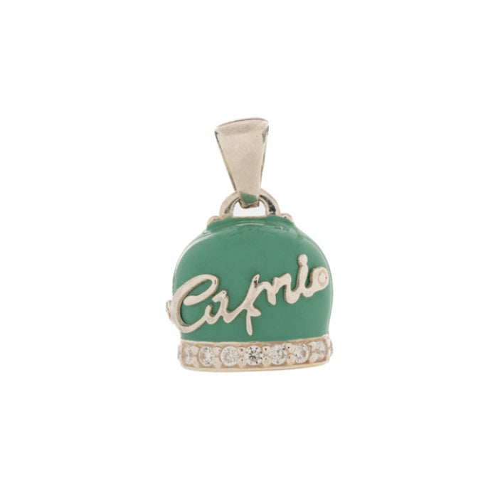 Ciondolo La Campanella di Capri Argento Porta Fortuna Smalto Turchese CSZD2-TUR