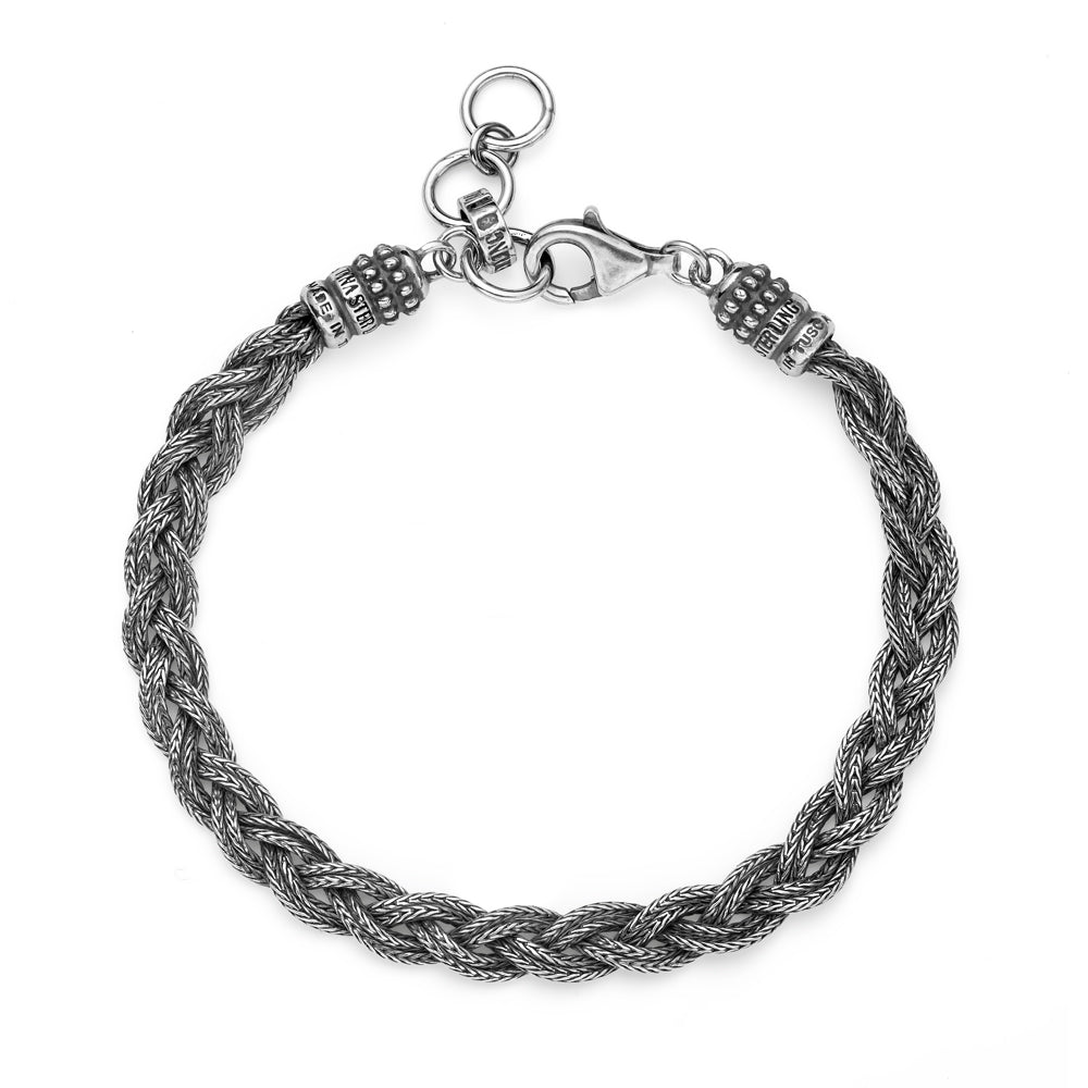 Bracciale Uomo Maria Cristina Sterling Argento 925 Intreccio Brunita G4508