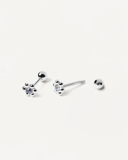Orecchini Donna Bambina PDPaola Argento 925 Zircone Blu AR02-283-U