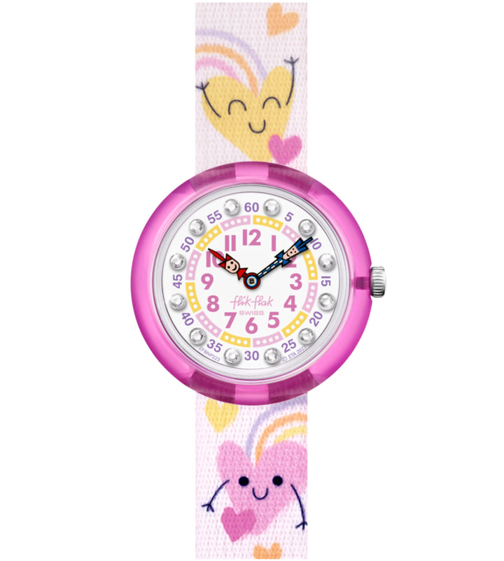 Orologio Bambina Swatch Flik Flak Bouncing Hearts Cuori Rosa ZFBNP223